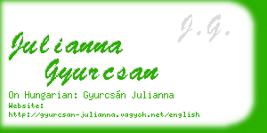 julianna gyurcsan business card