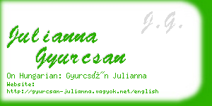 julianna gyurcsan business card